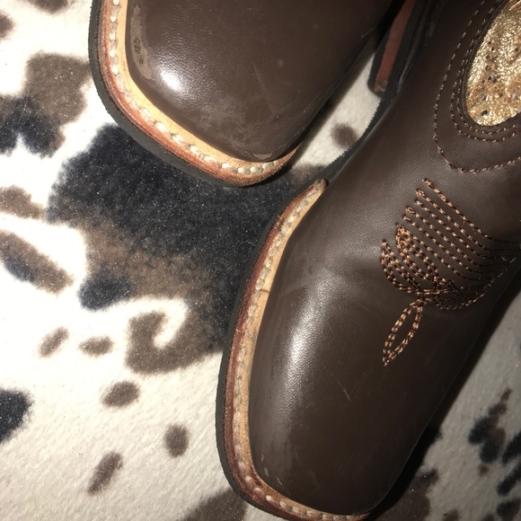 Kids Ferrini Gold Boots - Picture 3 of 5